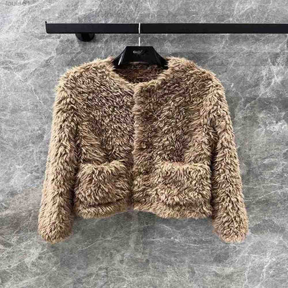 womens fur faux designer brand new temperament socialite fashionable