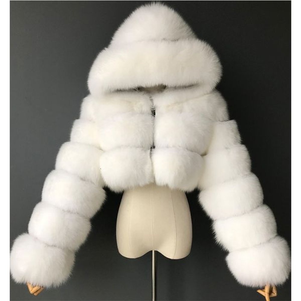 womens fur faux fur high quality furry cropped faux fur