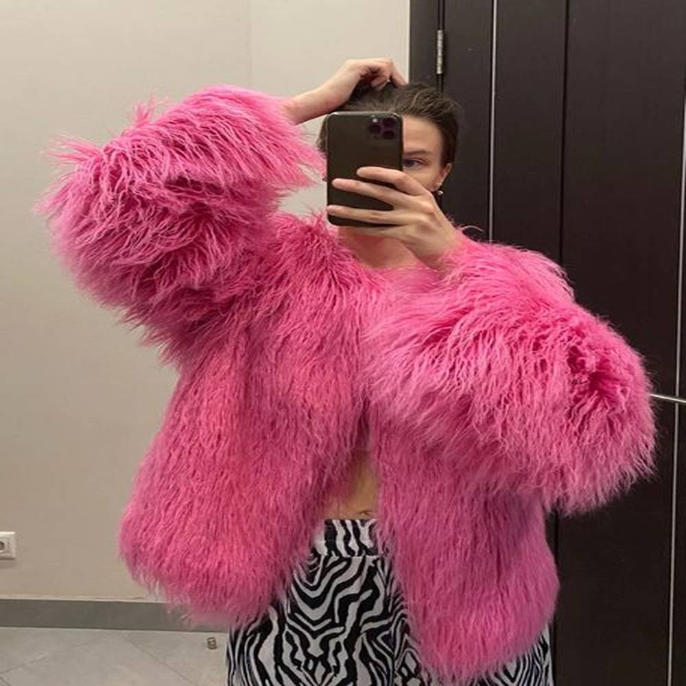 womens fur faux fur monmoira winter colors xl faux