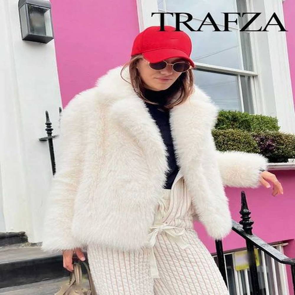womens fur faux fur trafza winter women fashion solid faux
