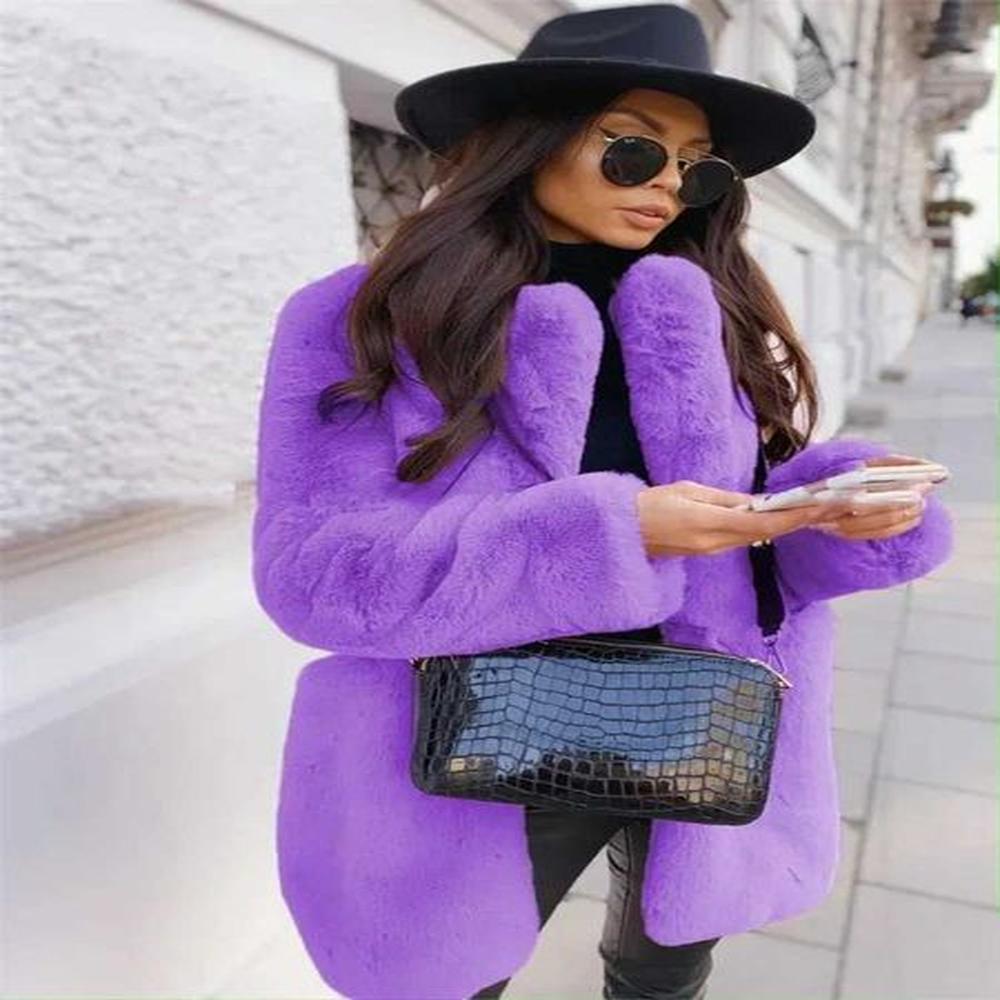 womens fur faux fur women on all lapels winter coat