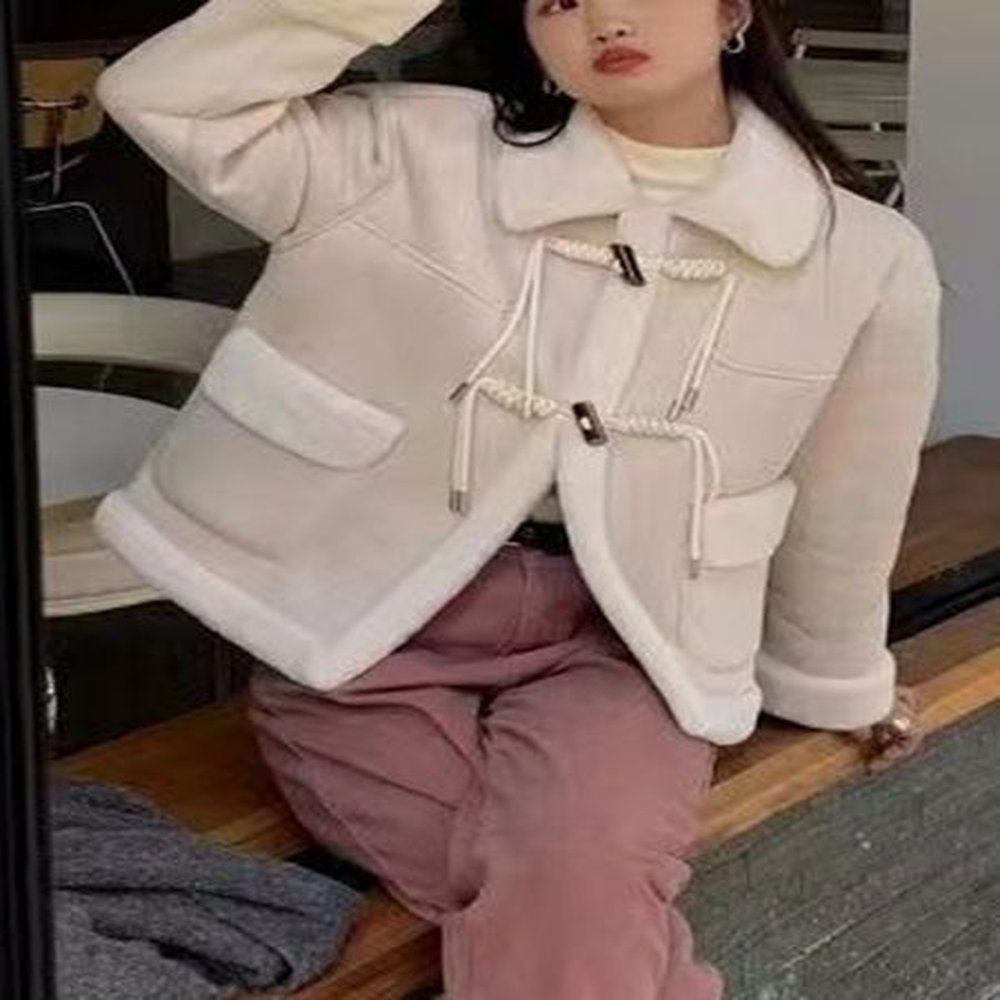 womens fur faux jacket women coat winter long sleeve turndown