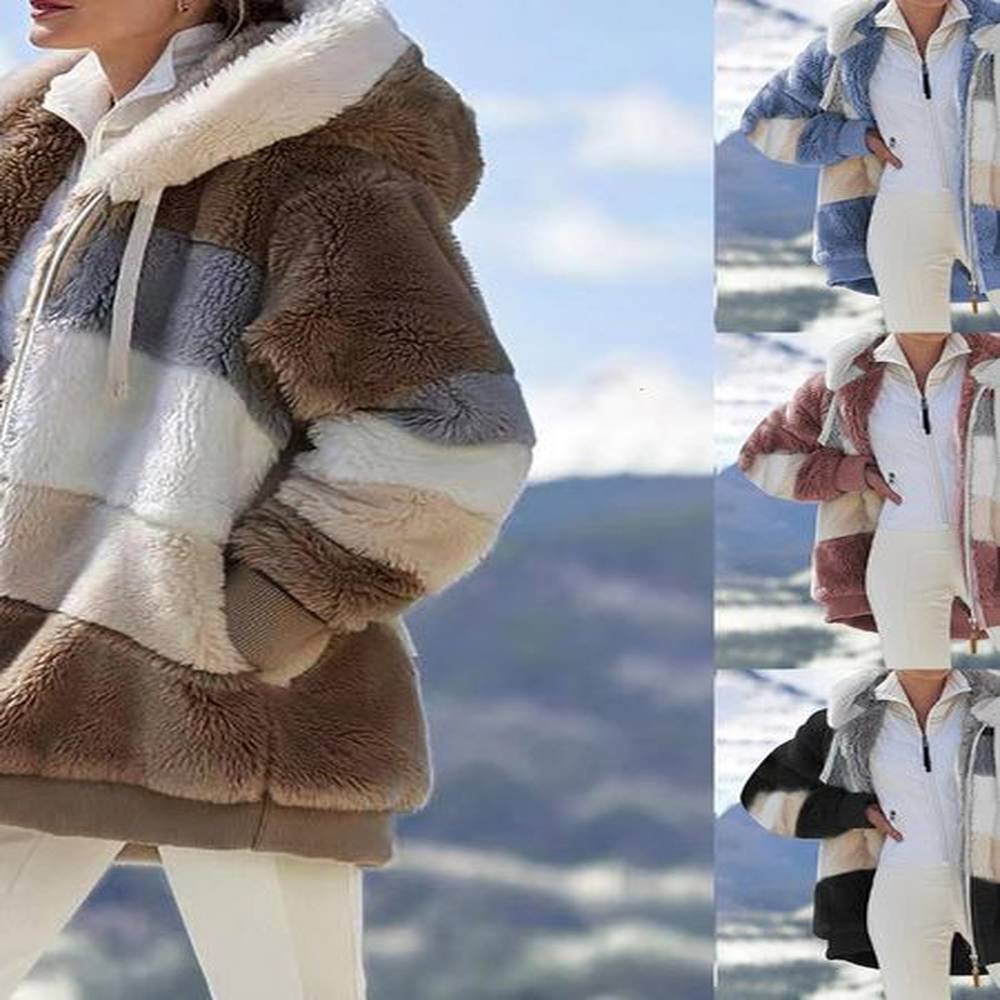 womens fur faux winter coat for women oversize long teddy