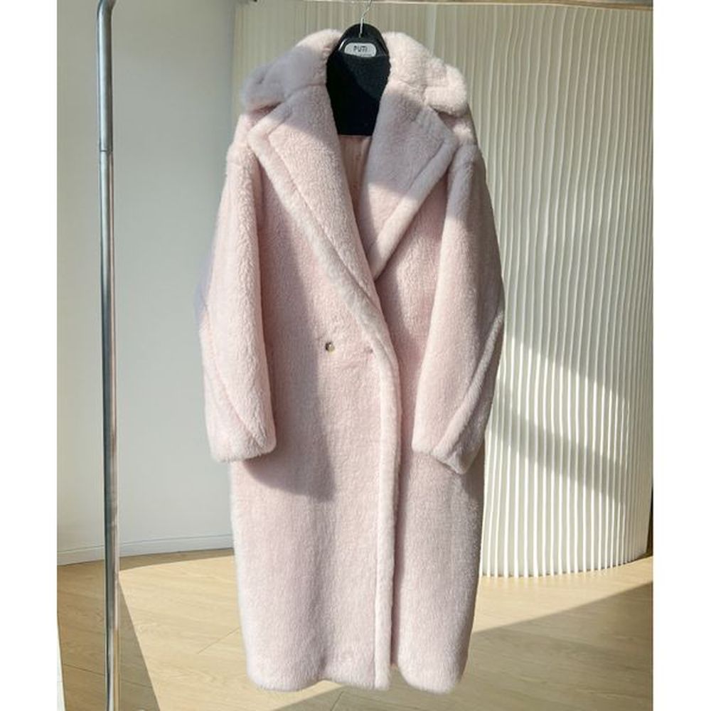 womens fur long teddy bear jacket women winter coat thick