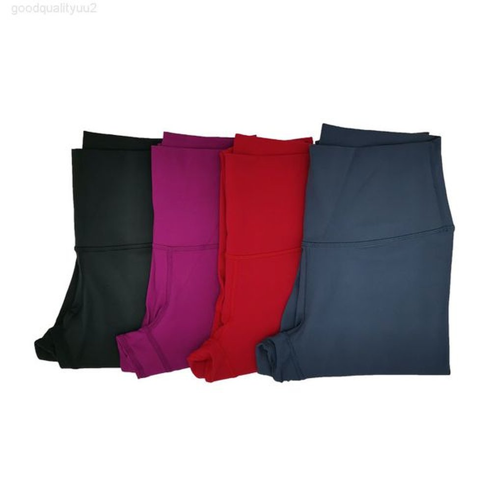 womens high rise tights solid color yoga pants nylon quick