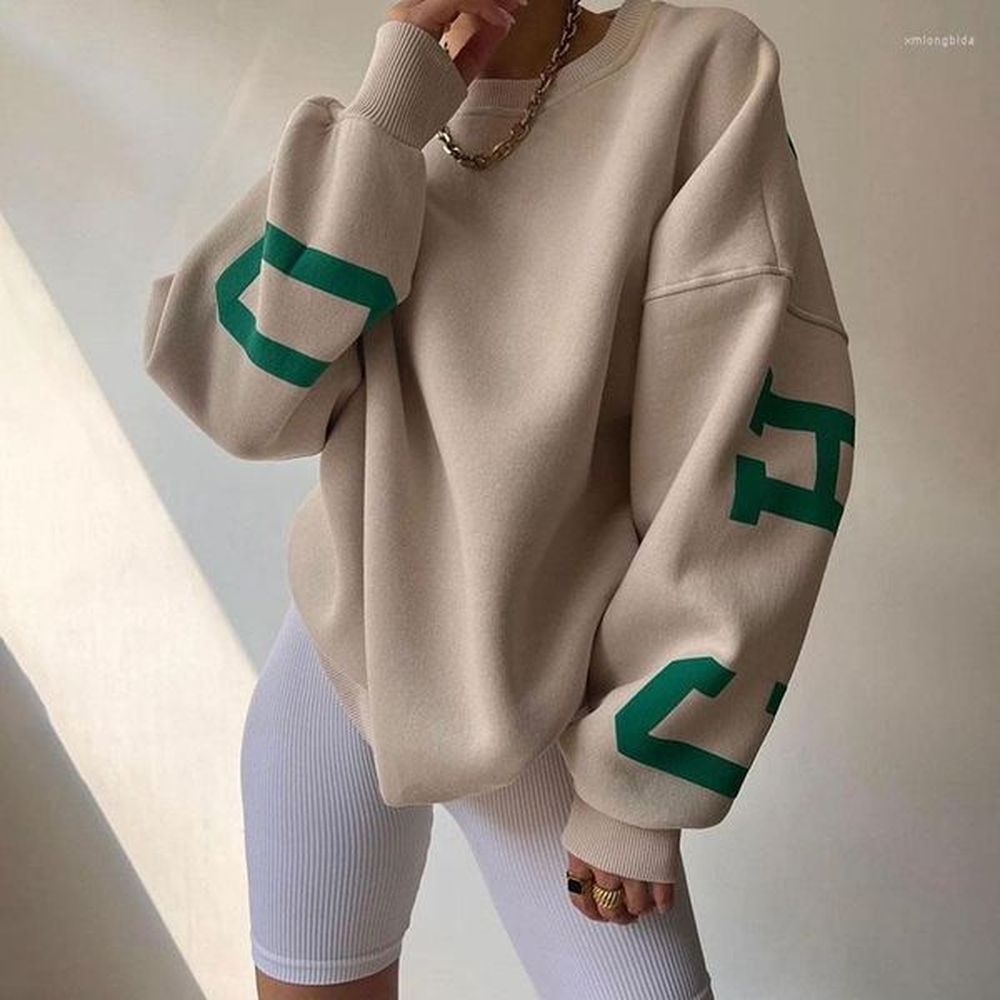 womens hoodies fashion letter print women winter thick fleece