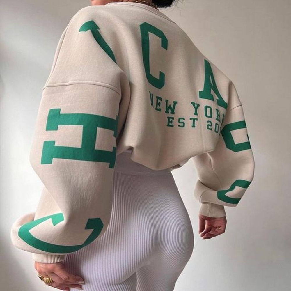 womens hoodies sweatshirts casual letters print sweatshirt women fashion fleece