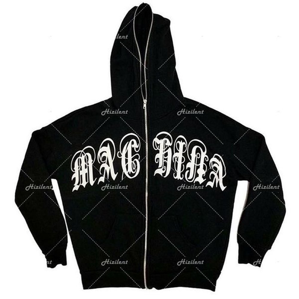 womens hoodies sweatshirts vintage letter print zip hooded women jacket