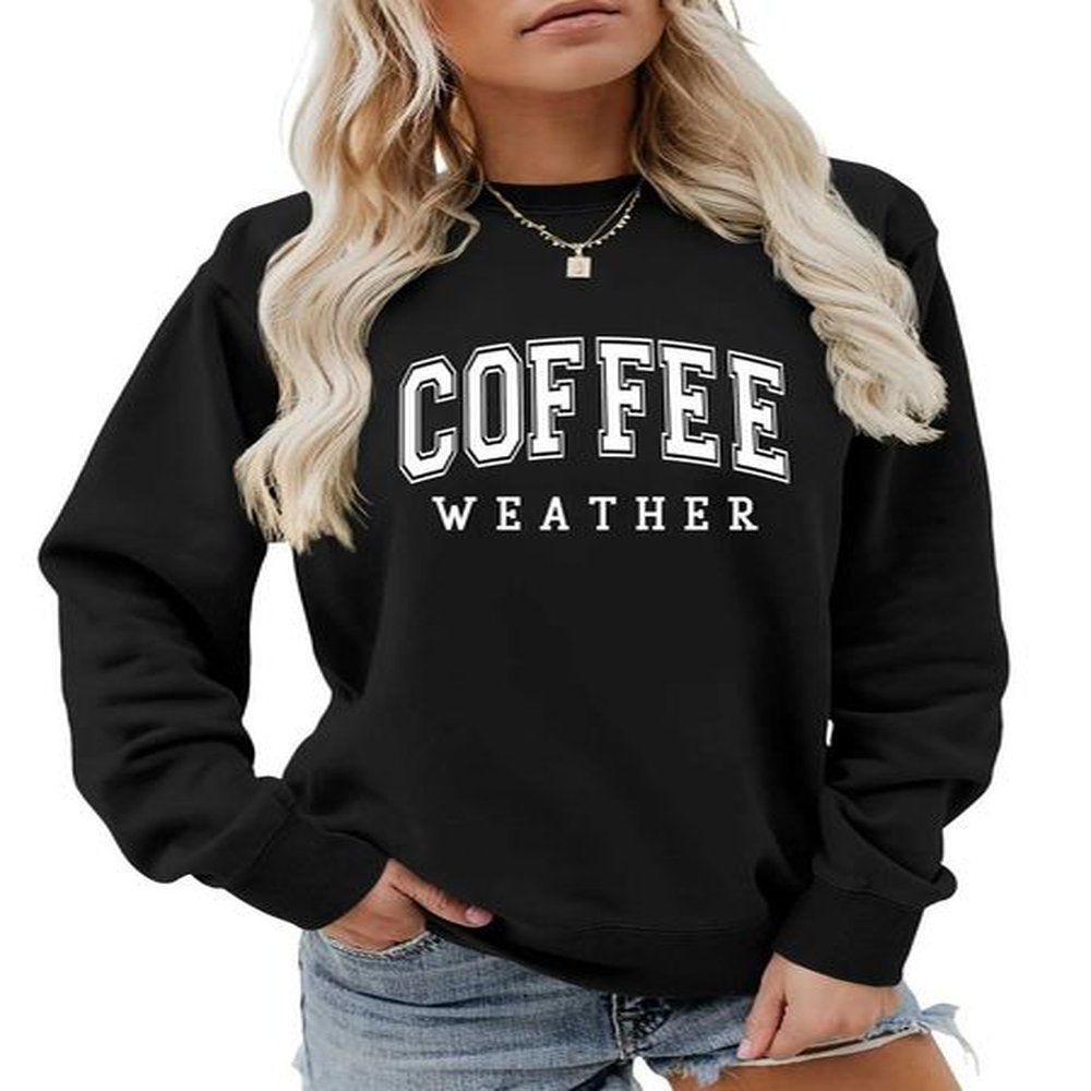 womens hoodies sweatshirts womens coff letter printed loose hoodie casual