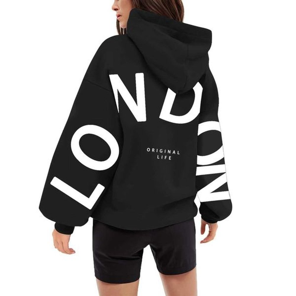 womens hoodies sweatshirts yk letter london printed womens hoodies long