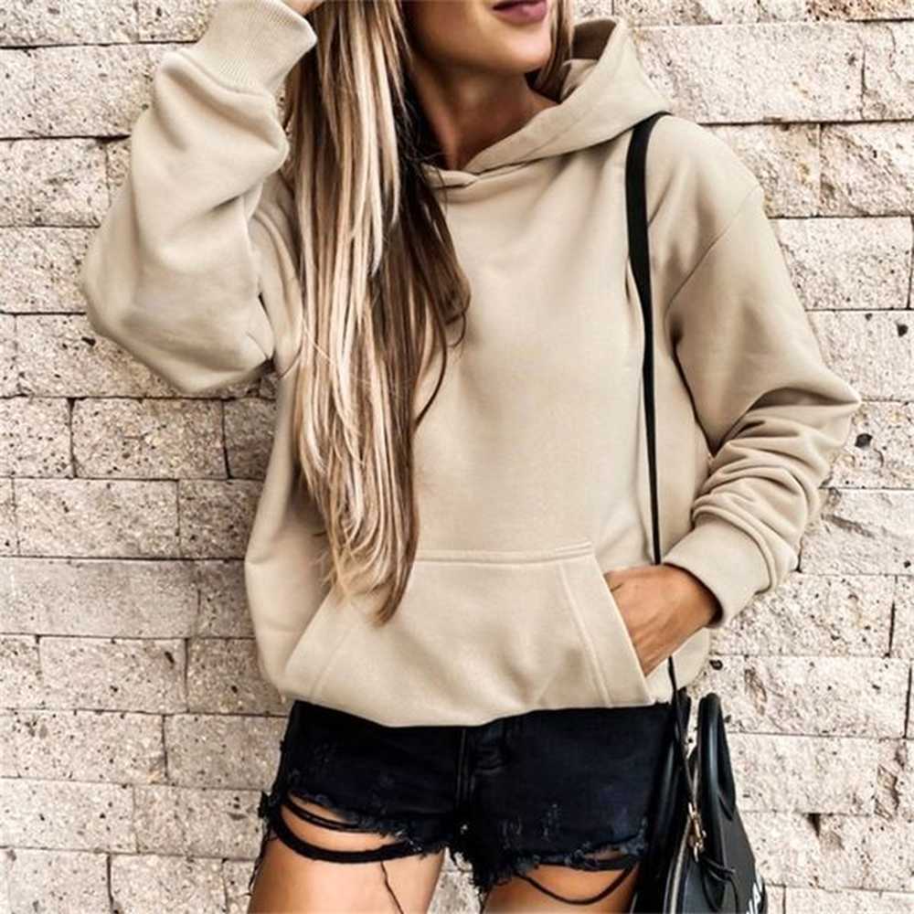 womens hoodies with a hood solid front pocket long sleeve