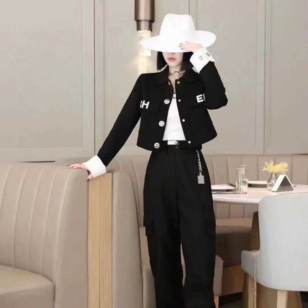 womens jacket designer small fragrance style lapel polo womens jacket