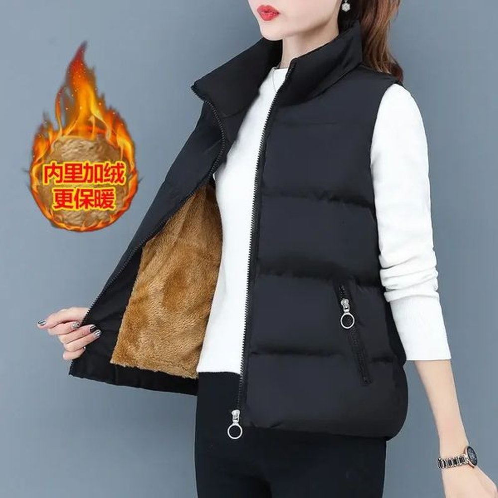 womens jacket vest cotton vest womens winter loose sleeveless jacket