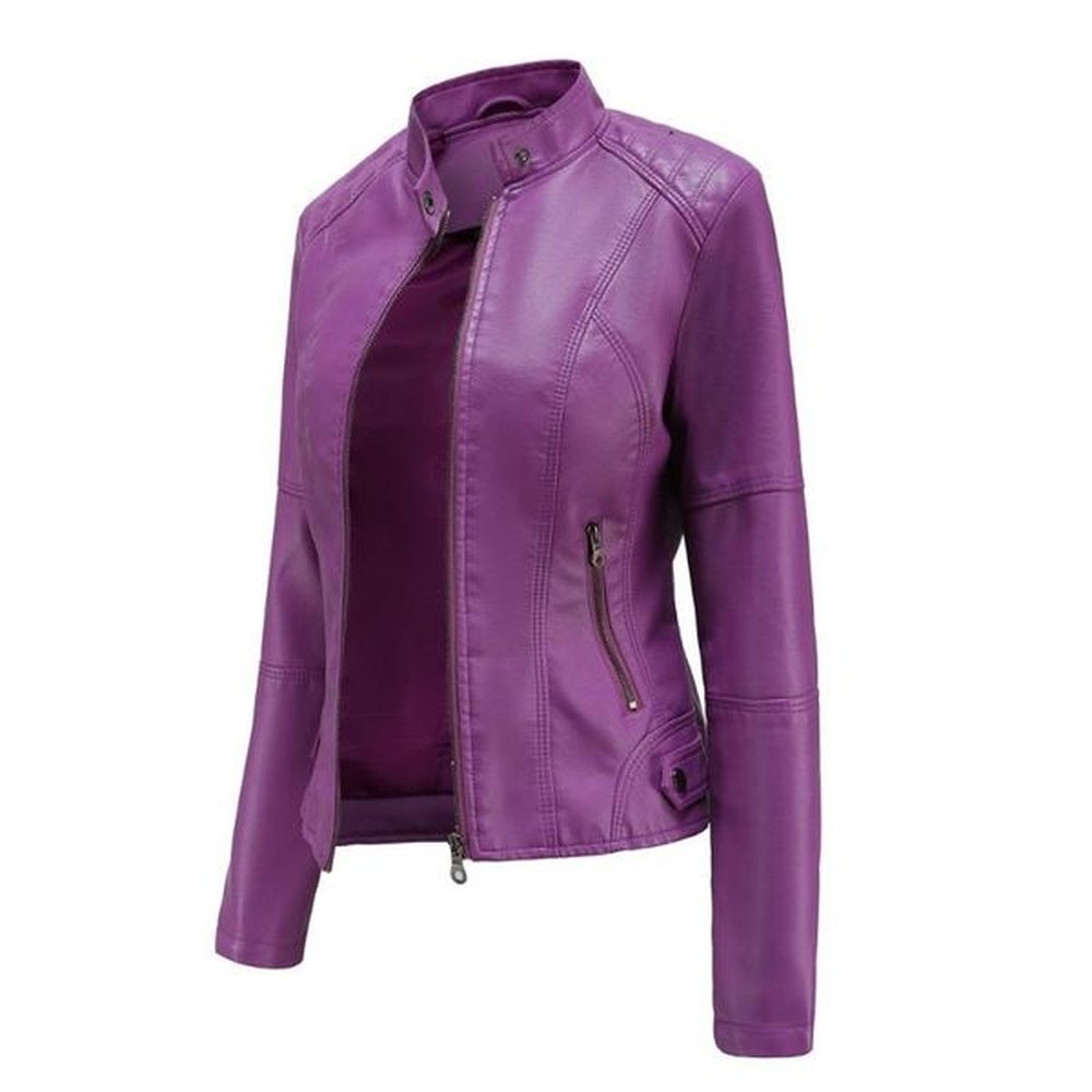 womens jackets autumn pu leather jacket women casual motorcycle suit
