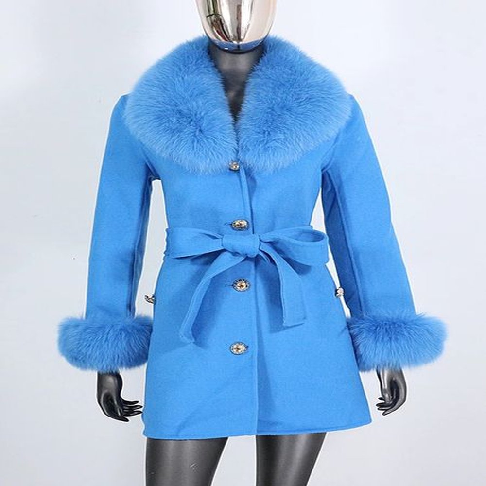 womens jackets bluenessfair real fur coat winter jacket women natural