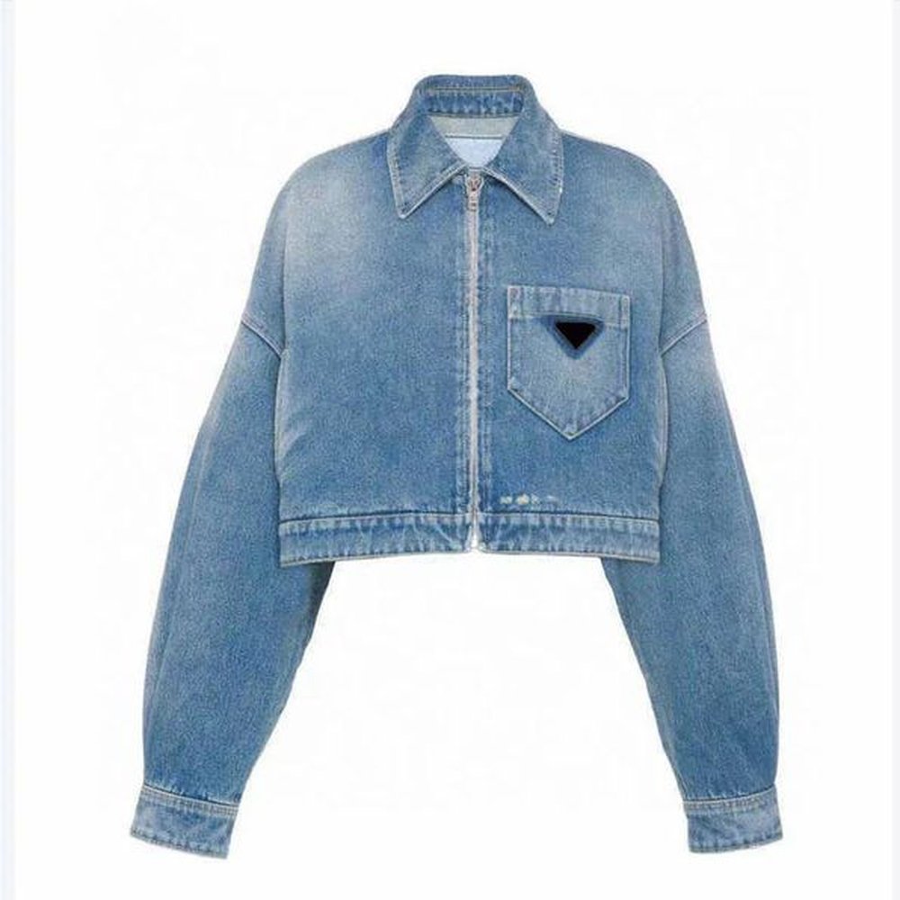 womens jackets denim coat wash blue designer womens button letters