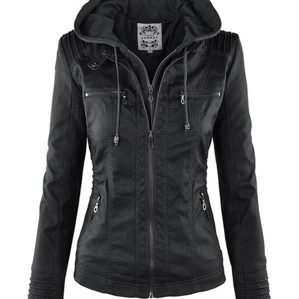 womens jackets gothic faux leather women hoodies winter autumn motorcycle