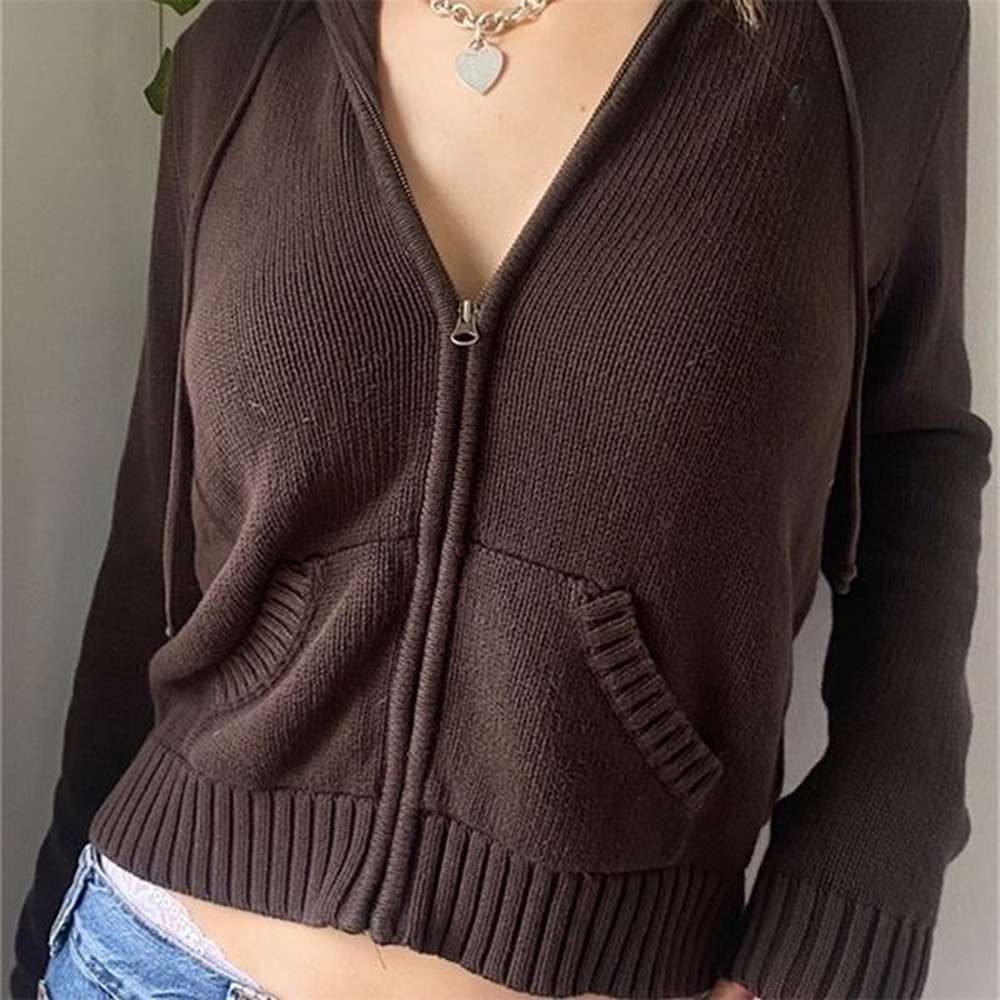 womens jackets solid color knit jacket yk casual jacket long