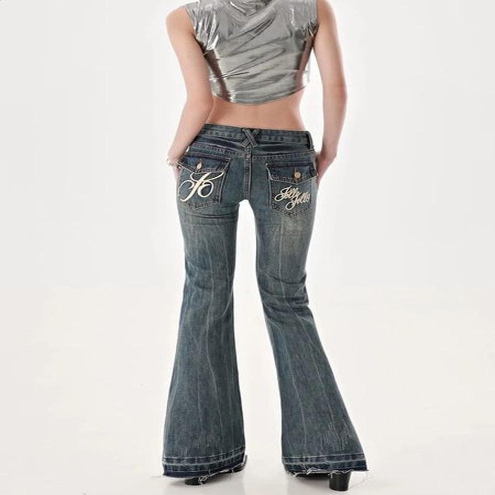 womens jeans american high strt spicy girls low waist jeans