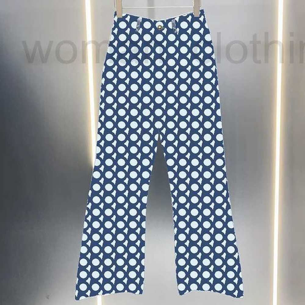 womens jeans designer straight denim pants women classic full print