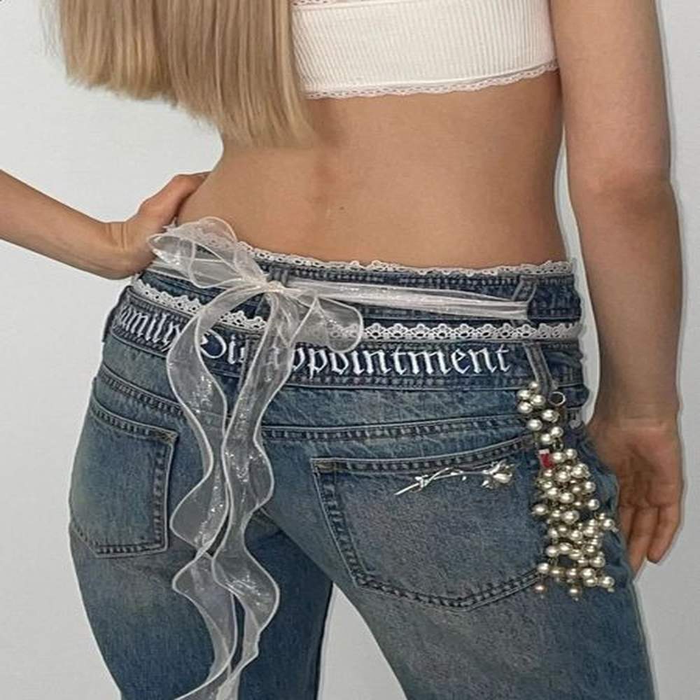 womens jeans dptown korean yk flare jeans women low waist