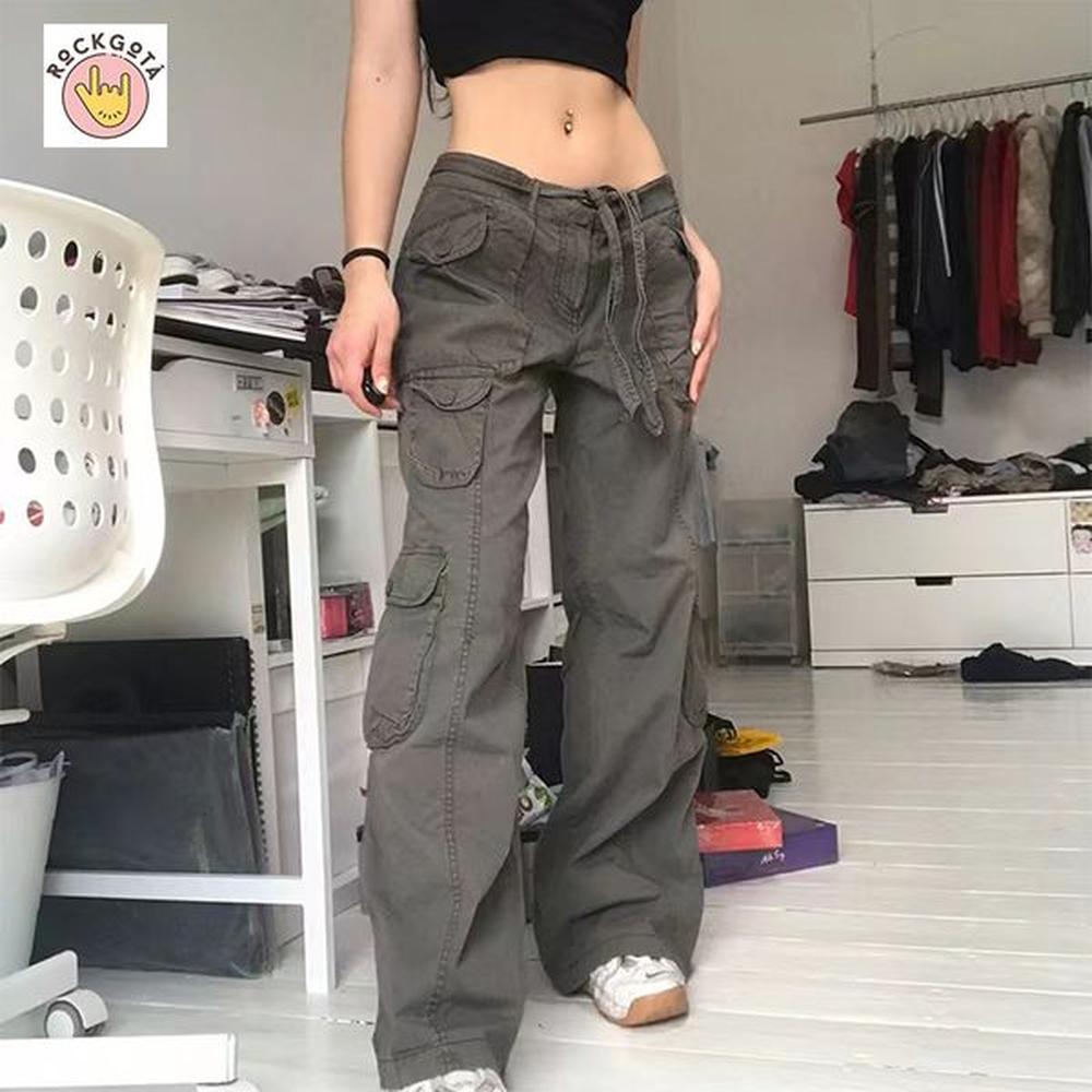 womens jeans retro gray worker trousers denim fashion female sexy