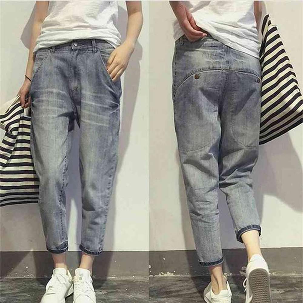 womens jeans spring korean style loose office ladies streetwear