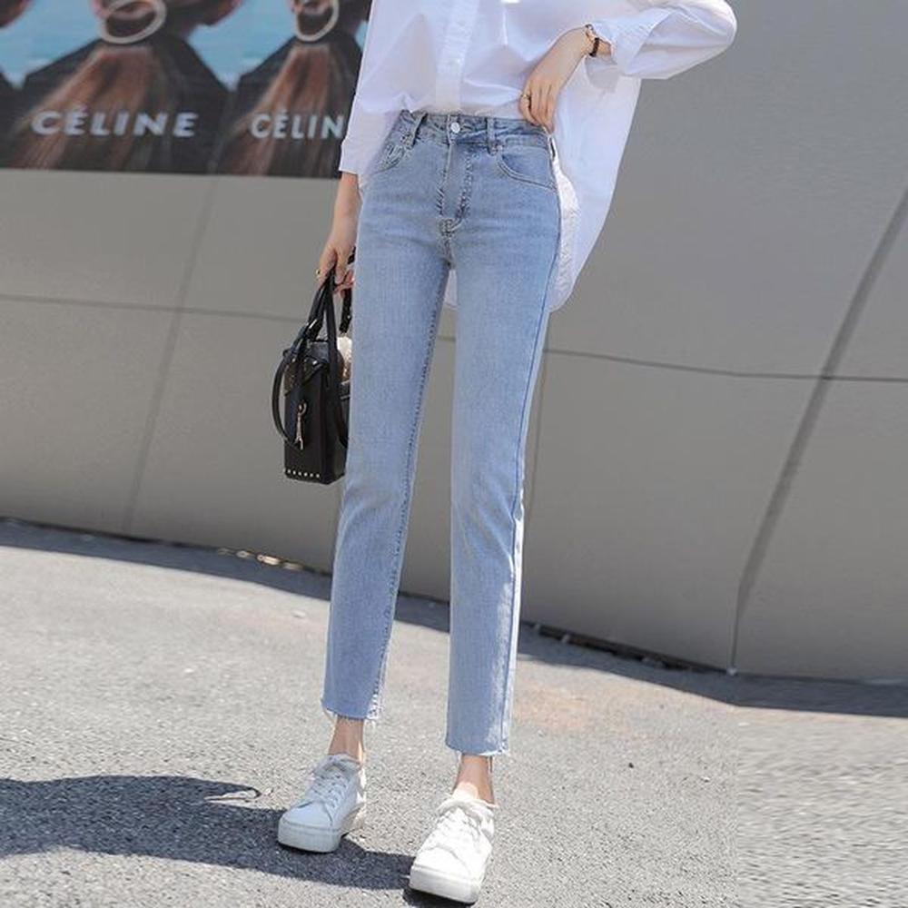 womens jeans summer high waist women slim bottom micro flare