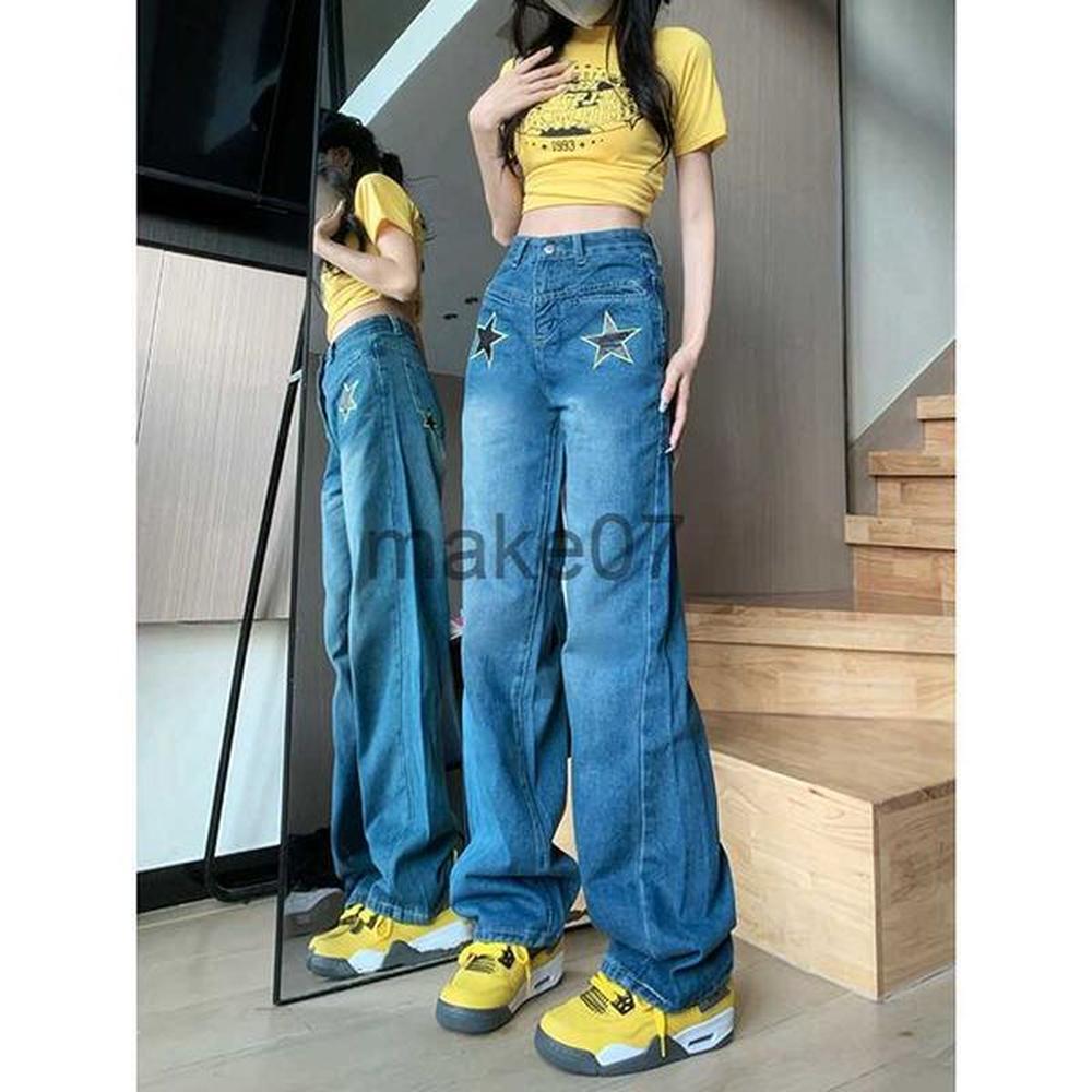 womens jeans women fashion blue high waist flare jeans streetwear