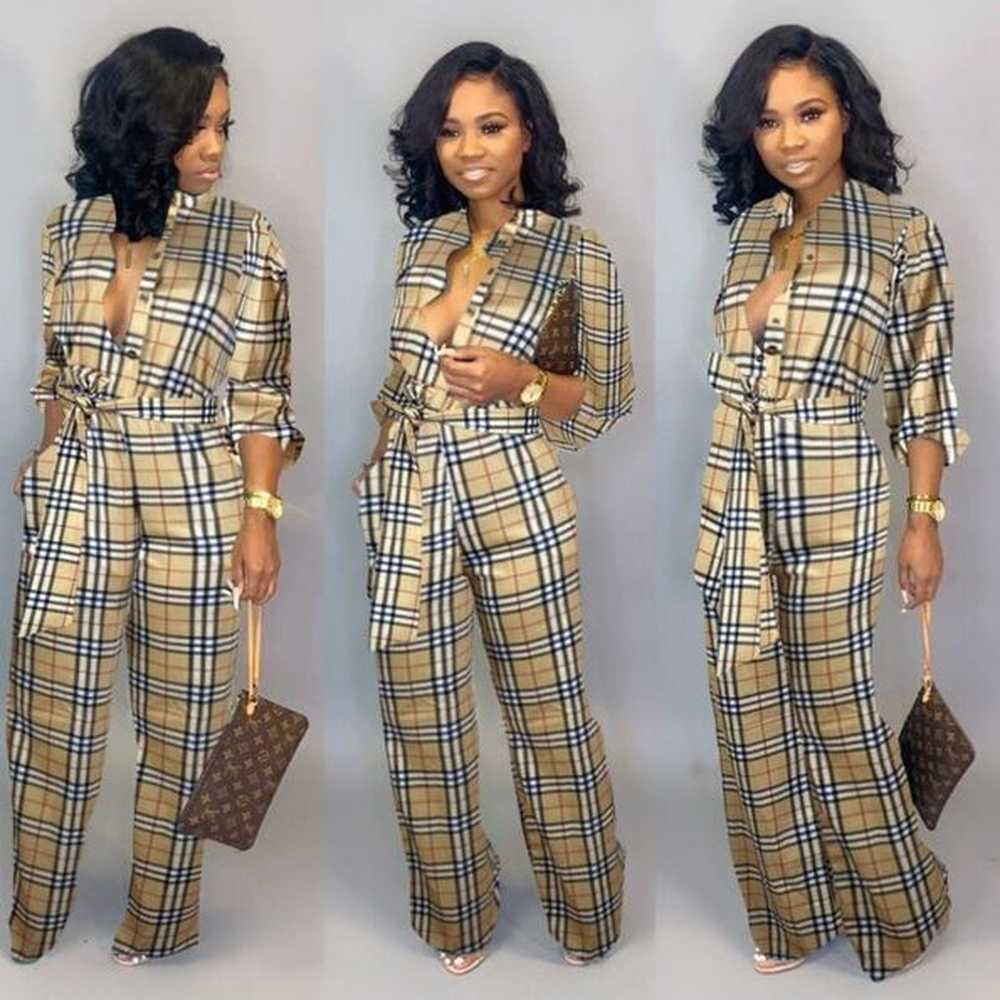 womens jumpsuit autumnwinter new fashionable printed long sleeved womens jumpsuit