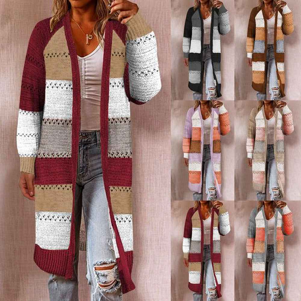 womens knits tees autumn winter kintted long cardigans for women