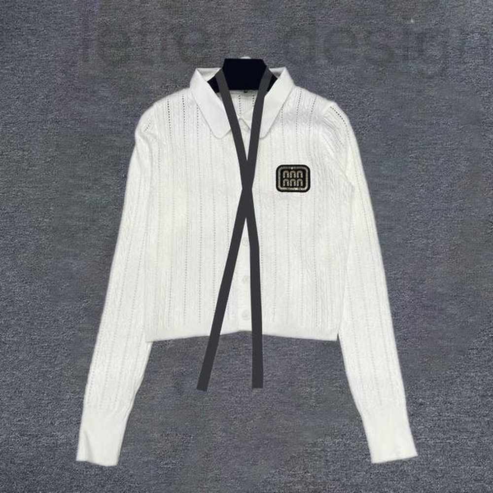 womens knits tees designer lapel neck knit blouse shirt