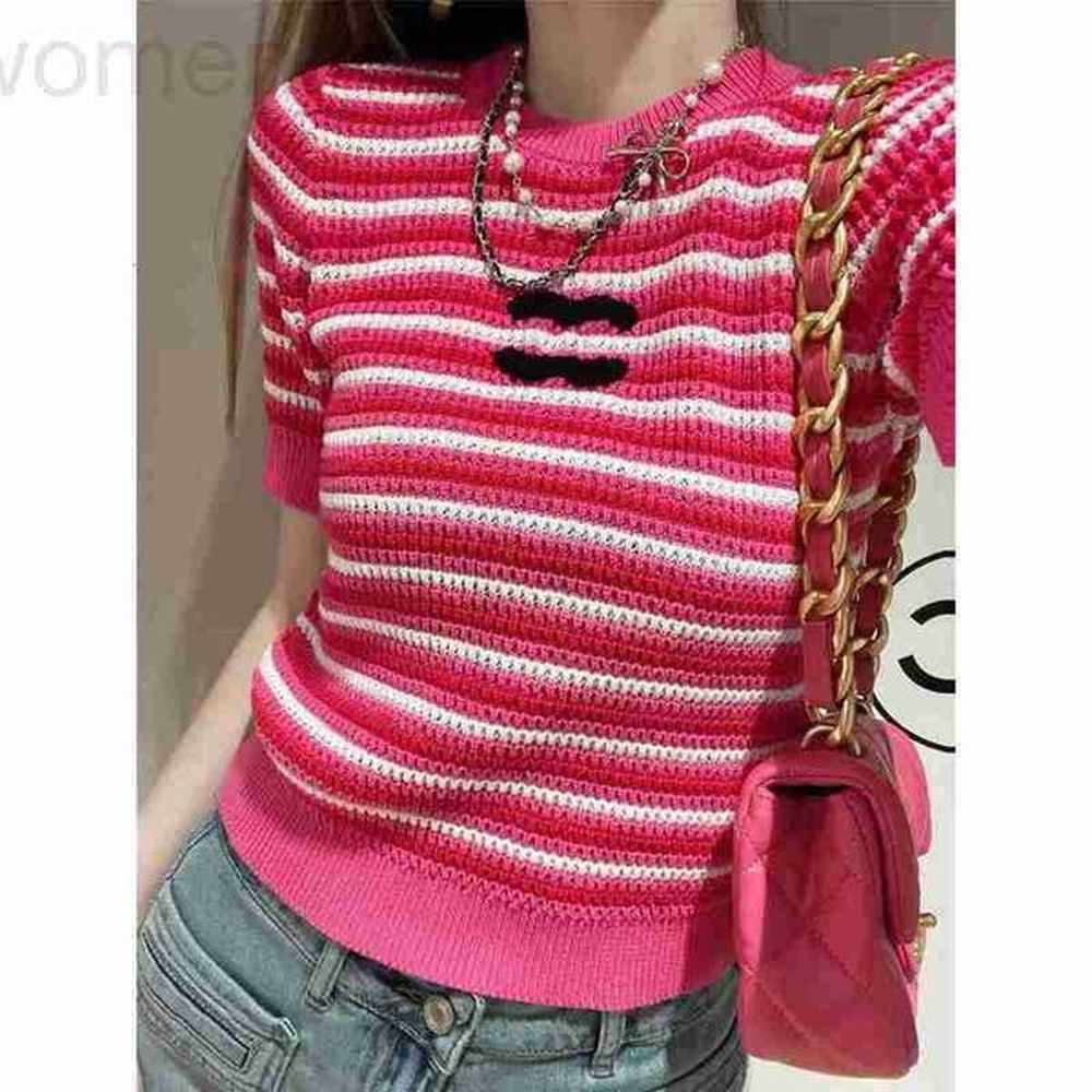 womens knits tees designer womens shortsleeved new letter jacquard