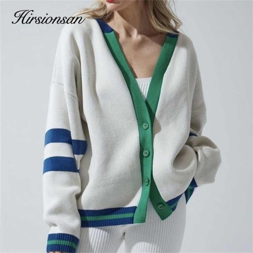 womens knits tees hirsionsan vintage vneck oversized women sweater winter
