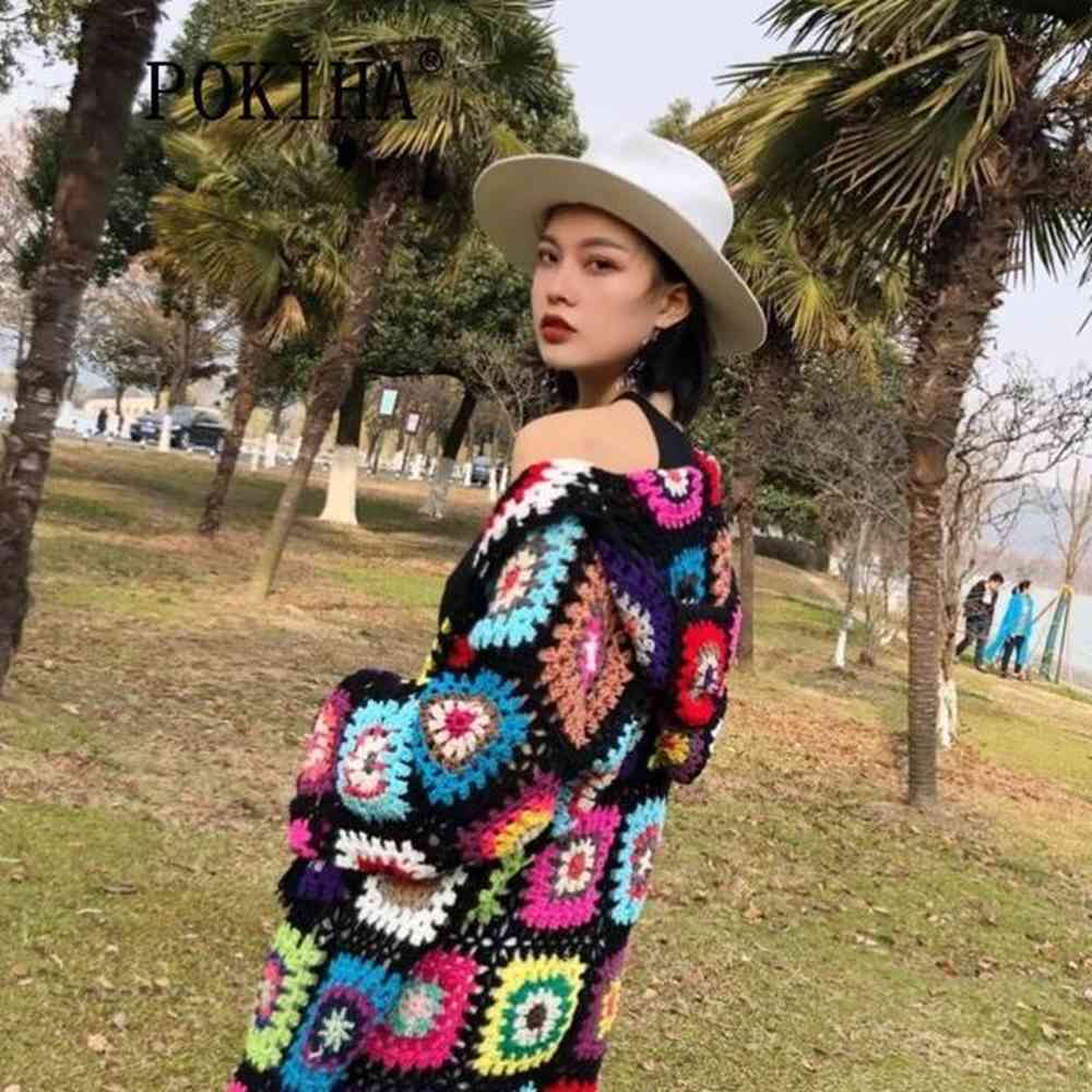 womens knits tees pokiha fashion women vintage tassel knitted hooded