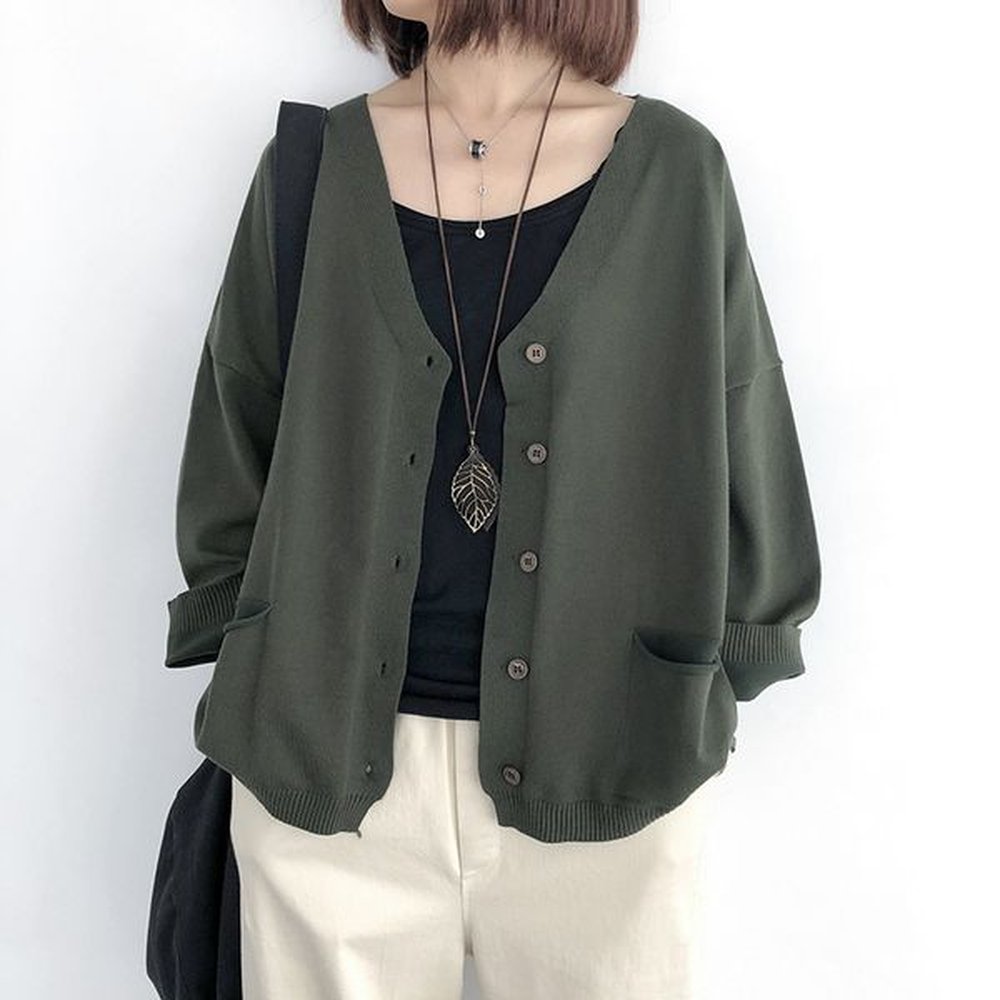 womens knits tees s johnature women cardigan solid color loose