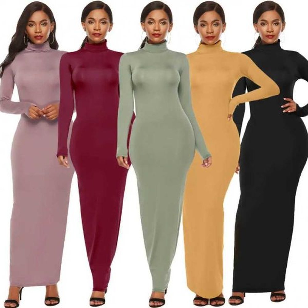 womens long dresses plus size party solid color womens long