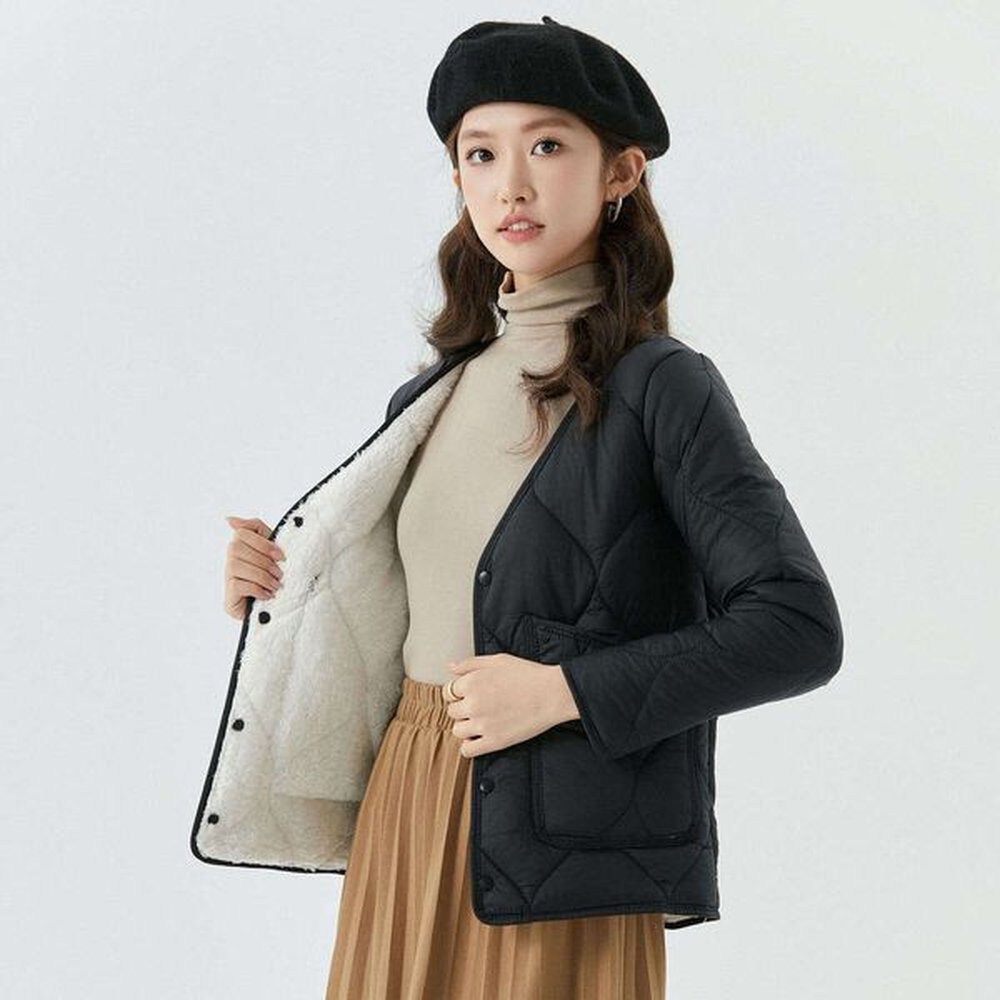 womens low neck warm long sleeved inner liner womens home