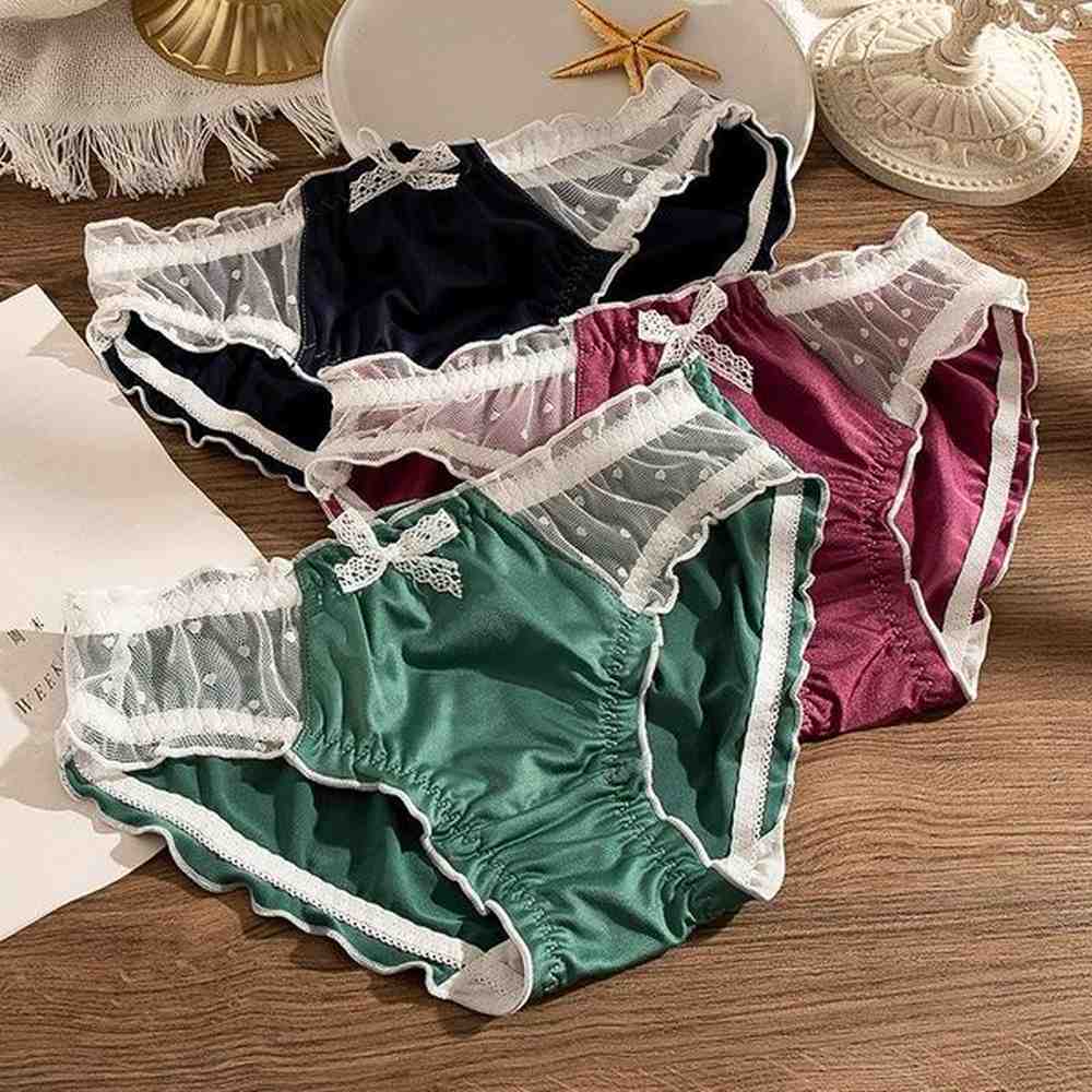 womens panties japanese style milk silk sweet green women sexy
