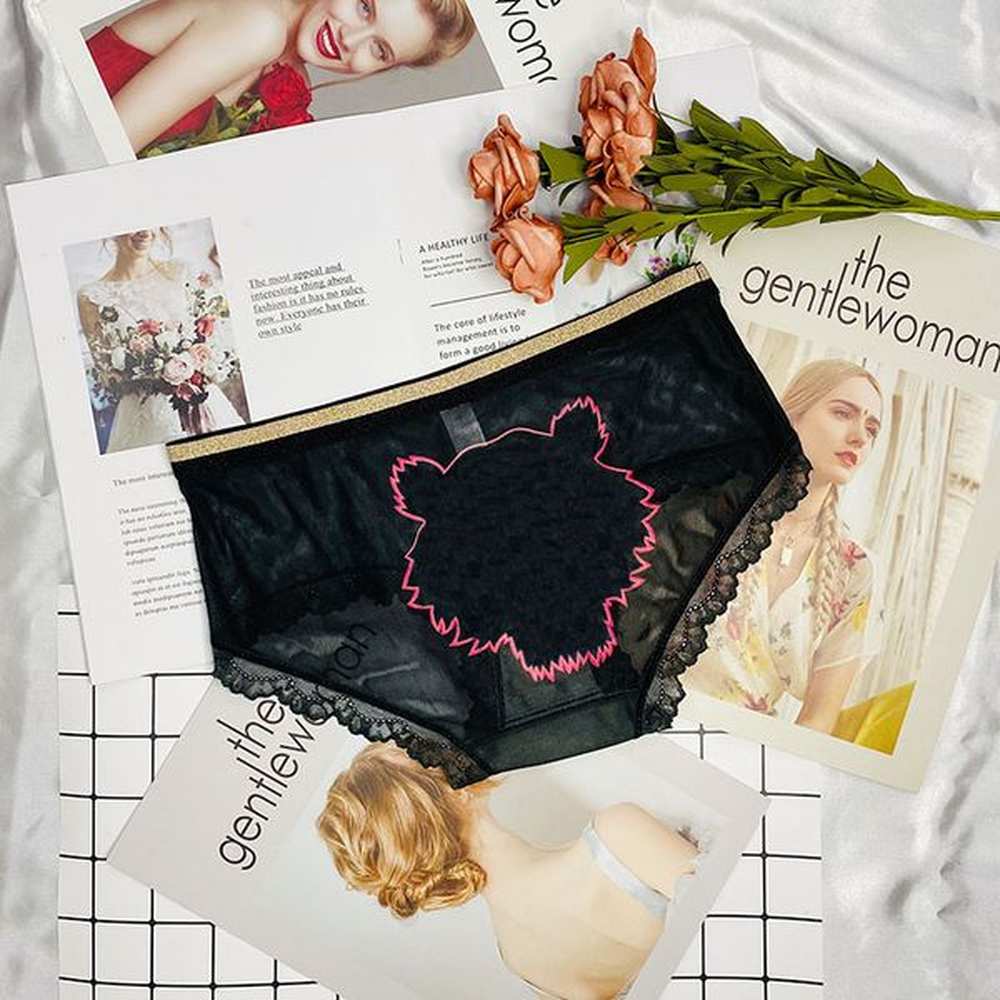 womens panties underwear fashion animals pattern with letters on back