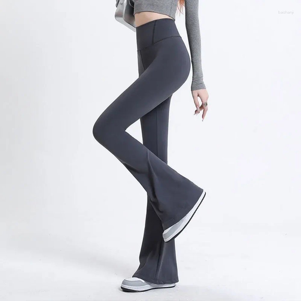 womens pants sexy slim ribbed solid color high waisted flared.png