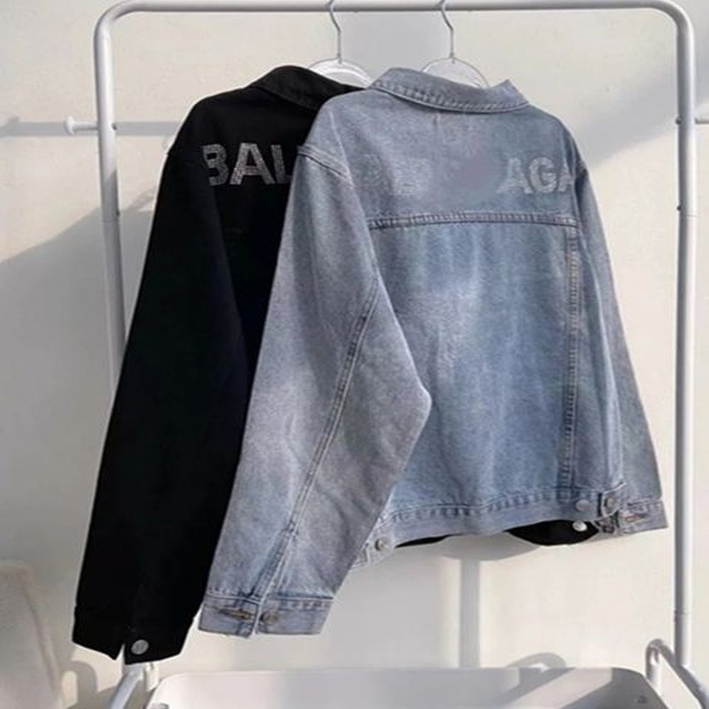 womens paris fashion jacket denim lapel thickened jackets luxurious brand