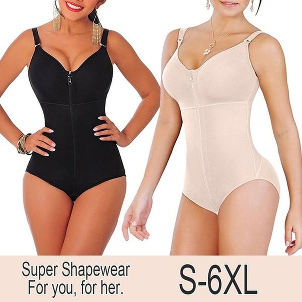 womens plus size bodysuit shapewear slimming tummy control full body.jpeg
