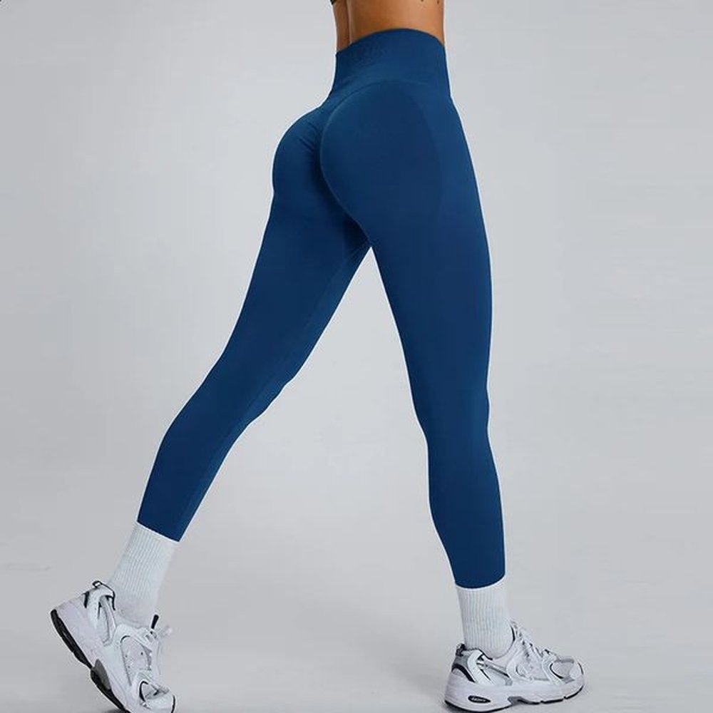 womens seamless yoga leggings sexy high waist tummy control scrunch
