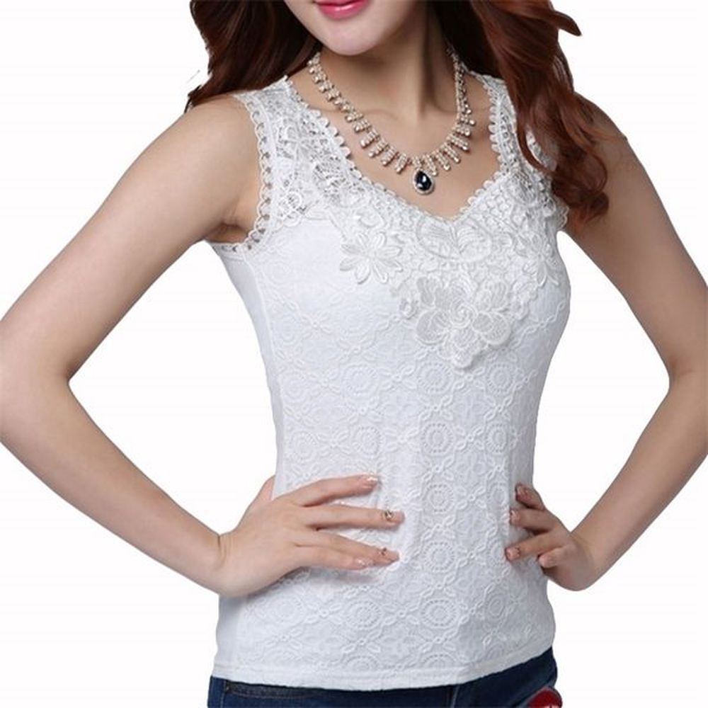 womens sexy blouse shirt summer elegant sleeveless white black crochet
