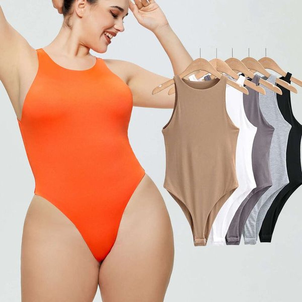 womens sexy slim fit spicy girl solid color tight fitting
