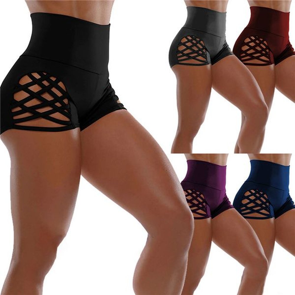 womens shorts short legs high wattage hollow exercise safety underwear