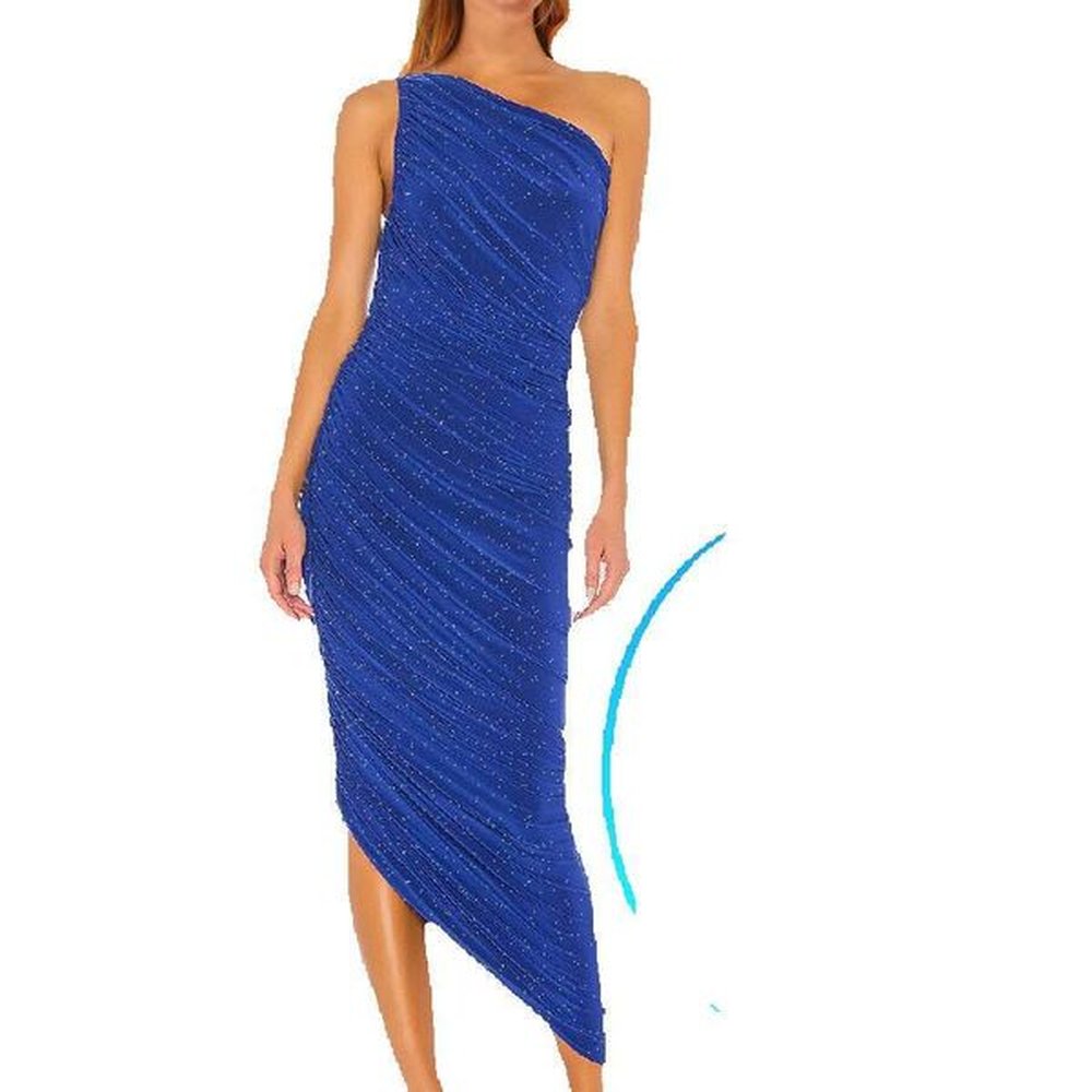 womens silver pleats and slanted shoulders new evening dress
