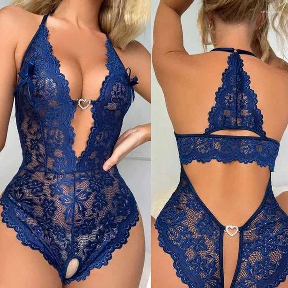 womens sleepwear one piece close fitting clothes transparent lace sexy