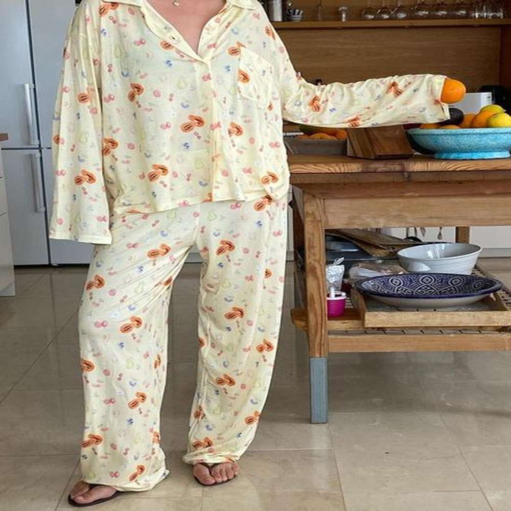 womens sleepwear piece printed pama set for women cute